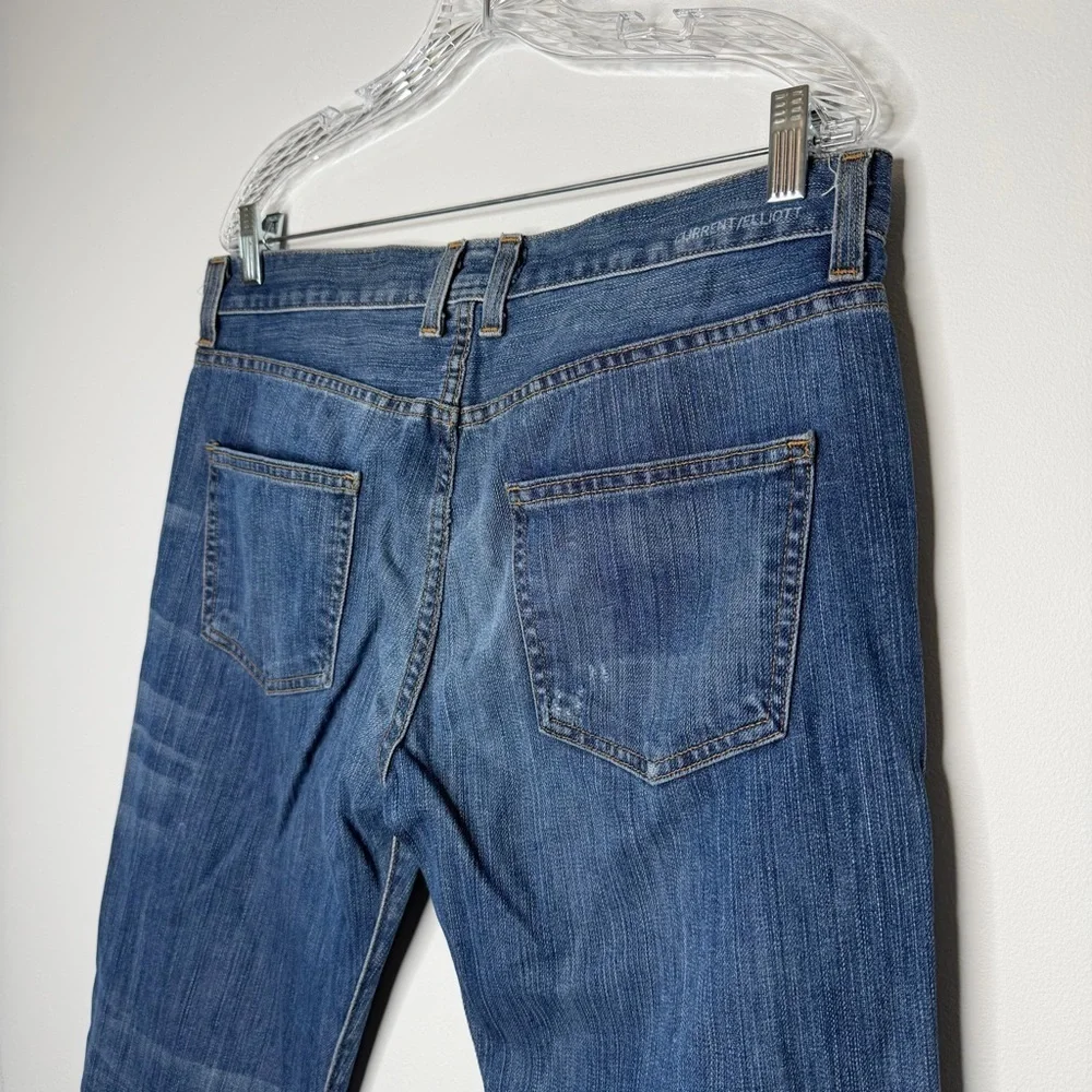 Current/Elliot Distressed Boyfriend Jeans